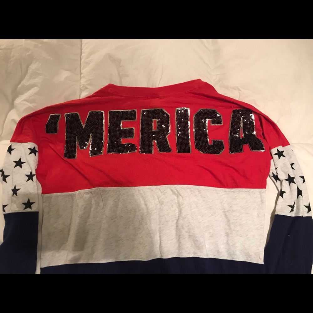 Victoria’s Secret red white blue Merica Top